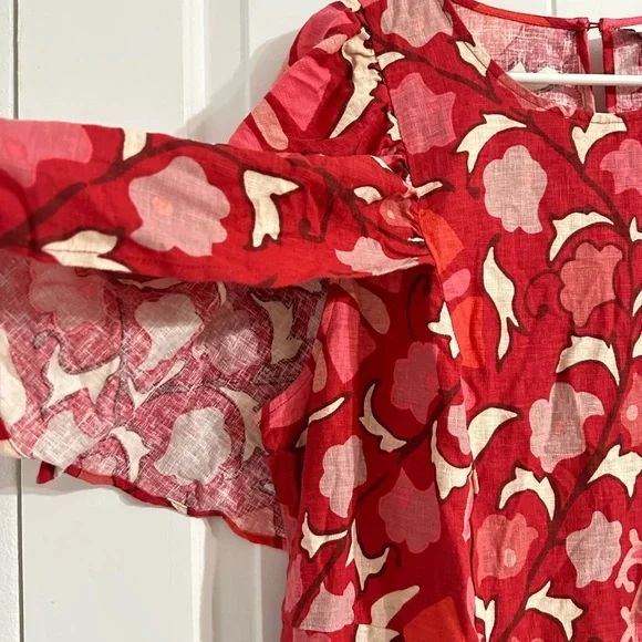 Euc Rhode x Target Zinnia Floral Tropical Prints Bell Sleeve Midi Dress - Picture 8 of 12